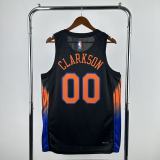 New York Knicks Black #00 CLARKSON NBA Jerseys  25-26