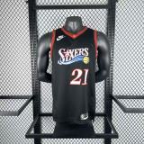 Philadelphia 76ers   City Edition BLACK #21 EMBIID  NBA Jerseys  2025