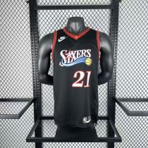 Philadelphia 76ers   City Edition BLACK #21 EMBIID  NBA Jerseys  2025