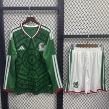 Mexico Home Fans Long Sleeve With Pants Sets 1:1 Quality Soccer Jersey   26-27 (2026)