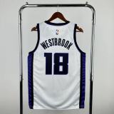Sacramento Kings White #18 WESTBROOK 1:1 Quality NBA  Season Jerseys 2024