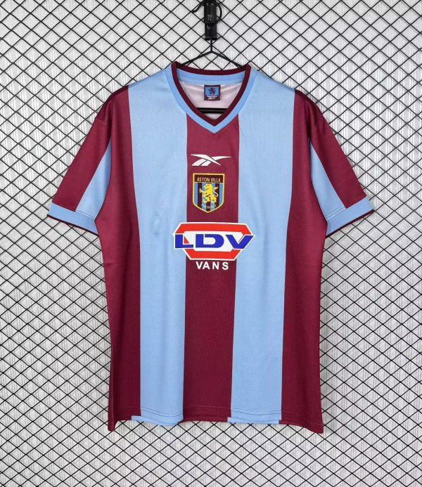 Retro Aston Villa Home 1:1 Quality Soccer Jersey  1999-2000