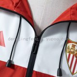Sevilla  Windbreaker  Interchange Jacket Red White 1:1 Quality Soccer Jersey  25-26