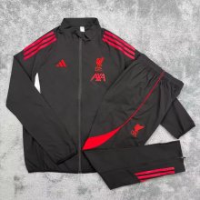 Liverpool Windbreaker Sets With pants  Black 1:1 Quality Soccer Jersey  25-26