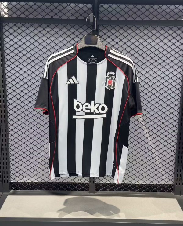 Beşiktaş  Home White Black  Fans 1:1 Quality Soccer Jersey  25-26