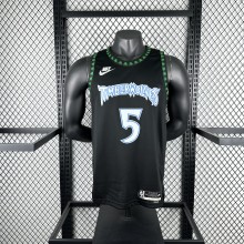 Minnesota Timberwolves  Black Retro  #5 EDWARDS NBA Jerseys  2026