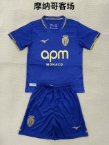Monaco Away  (kids and man ) 1:1 Quality Soccer Jersey  25-26