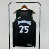 Minnesota Timberwolves  Black Retro  #25 ROSE NBA Jerseys  2026