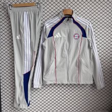 Bayern Munich  Windbreaker Sets With pants  Grey 1:1 Quality Soccer Jersey  25-26