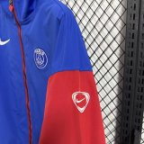 PSG Paris  Windbreaker  Blue 1:1 Quality Soccer Jersey  25-26