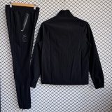 Real Madrid   Windbreaker Sets With pants  Black 1:1 Quality Soccer Jersey  25-26