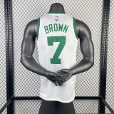 Retro Boston Celtics 75 Year White #7 BROWN  1:1 Quality NBA Jerseys  2022