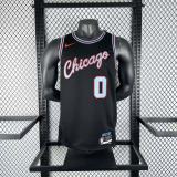 Chicago Bulls Black #0 WHITE 1:1 Quality NBA  Season Jerseys 2026