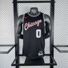 Chicago Bulls Black #0 WHITE 1:1 Quality NBA  Season Jerseys 2026