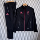 Liverpool Windbreaker Sets With pants  Black 1:1 Quality Soccer Jersey  25-26