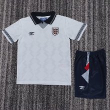 Retro England  Home Kids 1:1 Quality Soccer Jersey  1990