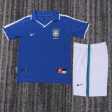 Retro Brazil  away Kids  Fans    1:1 Quality Soccer Jersey  1997
