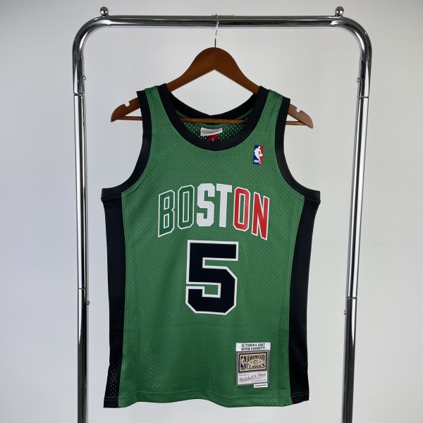 Boston Celtics Green #5 GARNETT 1:1 Quality NBA Jerseys  Italy Cup