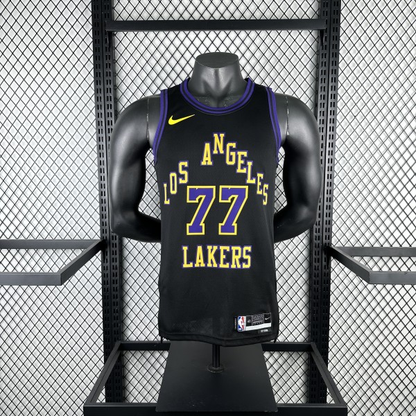 Los Angeles Lakers City Edition Black #77 DONCIC  1:1 Quality NBA Jerseys 2026