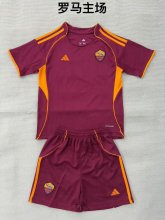 Roma Home (kids and man ) 1:1 Quality Soccer Jersey  25-26
