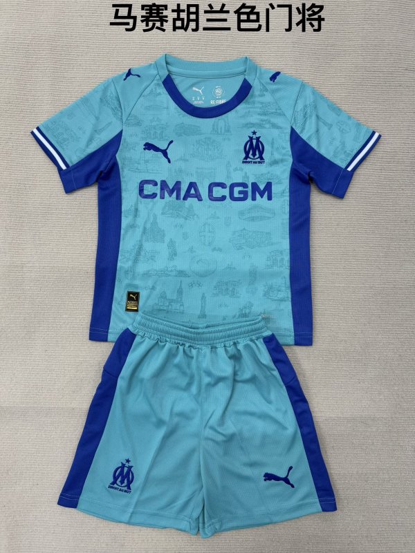 Marseille Goalkeeper Fans  (Kids and Man)  A1:1 Quality Soccer Jersey  25-26