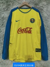 Retro America Home Long Sleeve 1:1 Quality Soccer Jersey  2003-2004