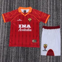 Retro Roma Home Kids 1:1 Quality Soccer Jersey 1999-2000