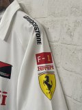 F1 Ferrari White polo  Short Sleeve Racing Suit 2026