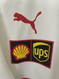 F1 Ferrari White polo  Short Sleeve Racing Suit 2026
