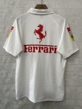 F1 Ferrari White polo  Short Sleeve Racing Suit 2026