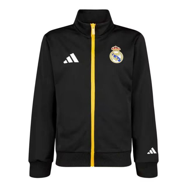 Real Madrid  Windbreaker  Black 1:1 Quality Soccer Jersey  25-26