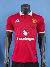 Manchester United Polo Fans  Red 1:1 Quality Soccer Jersey  26-27