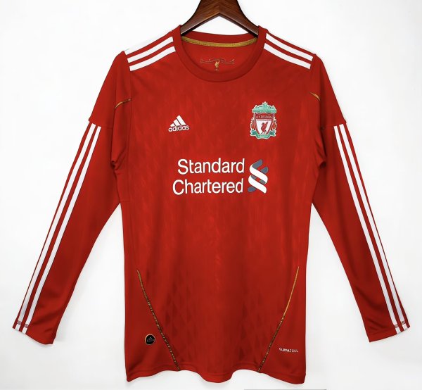 Retro Liverpool  Home Long sleeve  1:1 Quality Soccer Jersey  2010 2012