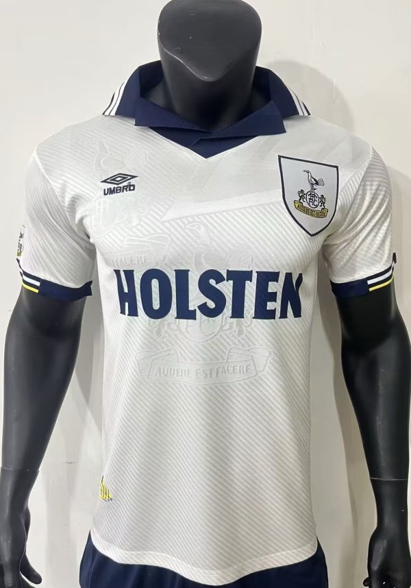 Retro Tottenham Home  1:1 Quality Soccer Jersey  1993-1995
