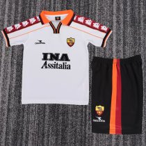Retro Roma  Away Kids 1:1 Quality Soccer Jersey  1998-1999