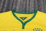 Retro  Brazil Home Kids 1:1 Quality Soccer Jersey 2014
