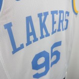 Retro Los Angeles Lakers  White #95 TOSCANO 1:1 Quality NBA Jerseys  2023