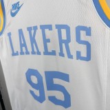 Retro Los Angeles Lakers  White #95 TOSCANO 1:1 Quality NBA Jerseys  2023