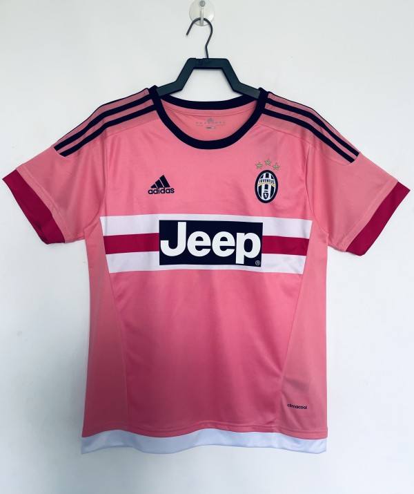 Retro Juventus Away Pink 1:1 Quality Soccer Jersey    2015-2016