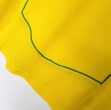 Retro Brazil Home Long Sleeve  1:1 Quality Soccer Jersey  2004