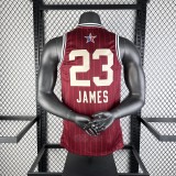 Los Angeles Lakers Kobe #23 JAMES   Red  All-Star 1:1 Quality NBA Jerseys