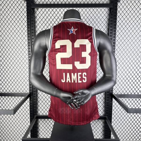 Los Angeles Lakers Kobe #23 JAMES   Red  All-Star 1:1 Quality NBA Jerseys