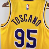 Los Angeles Lakers Yellow #95 TOSCANO 1:1 Quality NBA Season Jerseys 2023