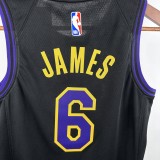 Los Angeles Lakers Kids City Edition Black  #6 James 1:1 Quality NBA  Season Jerseys  2026