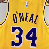 Los Angeles Lakers Yellow  #34 O'NEAL  1:1 Quality NBA Season Jerseys