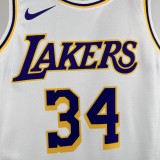 Los Angeles Lakers White #34 O'NEAL  1:1 Quality NBA Season Jerseys