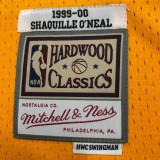 Los Angeles Lakers Yellow #34 O'NEAL  1:1 Quality NBA Season Jerseys 1999-2000