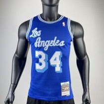 Retro Los Angeles Lakers Blue #34 O'NEAL  1:1 Quality NBA Season Jerseys 1996-1997