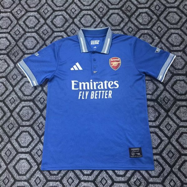 Arsenal  Polo Fans Blue 1:1 Quality Soccer Jersey  25-26
