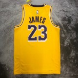 Los Angeles Lakers Yellow #23 James  round neck 1:1 Quality NBA Season Jerseys  2023